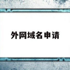 外网域名申请(外网域名如何设置)