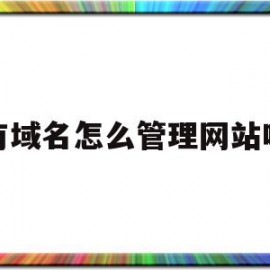 有域名怎么管理网站吗(有域名怎么管理网站吗安全吗)