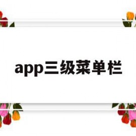 app三级菜单栏(android三级菜单)