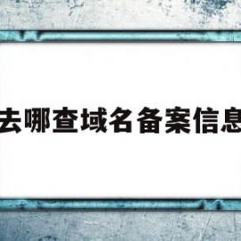 去哪查域名备案信息(如何查域名备案信息查询)