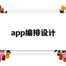 app编排设计(app排版设计软件)