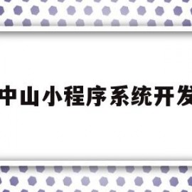 中山小程序系统开发(广东小程序开发公司哪里强)