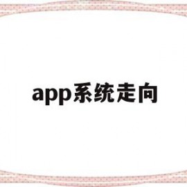 app系统走向(app系统功能结构图)