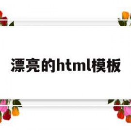 漂亮的html模板(好看的html页面模板)