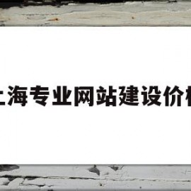 关于上海专业网站建设价格的信息