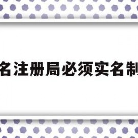 域名注册局必须实名制么(域名注册局必须实名制么吗)