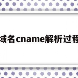 域名cname解析过程(域名解析操作流程)