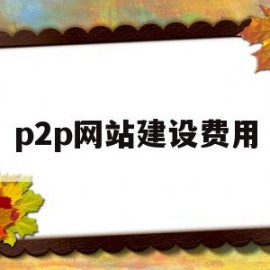 p2p网站建设费用(p2p平台收取多少服务费)