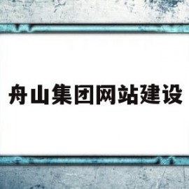 舟山集团网站建设(舟山集团网站建设招标)