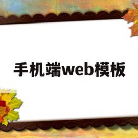 手机端web模板(web手机版是什么意思)