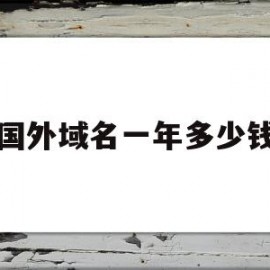 国外域名一年多少钱(国外域名购买一般多少钱)