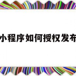 小程序如何授权发布(小程序怎样授权到微信)