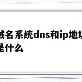 关于域名系统dns和ip地址是什么的信息