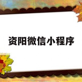 资阳微信小程序(资阳微信小程序公众号)