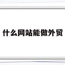 什么网站能做外贸(什么平台可以做外贸生意)