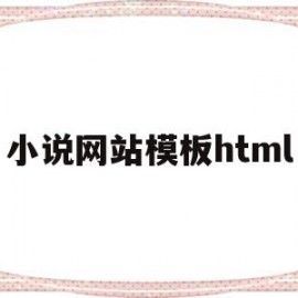 小说网站模板html(小说网站模板程序)