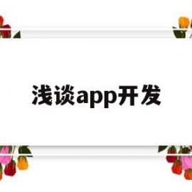 浅谈app开发(app开发的优势与劣势)