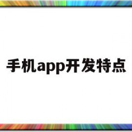 手机app开发特点(手机app开发特点分析)