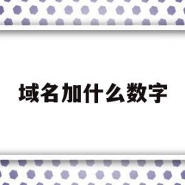 域名加什么数字(域名加什么数字最好)