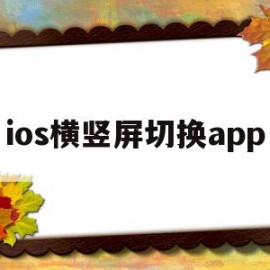 ios横竖屏切换app(iphone强制横屏app)