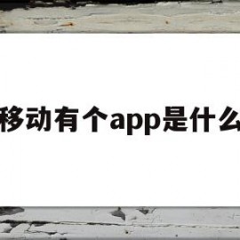 移动有个app是什么(移动有个app是什么意思啊)