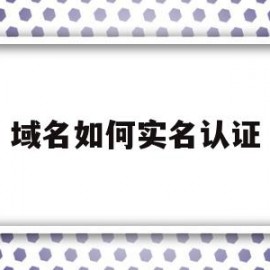 域名如何实名认证(域名实名认证有风险吗)