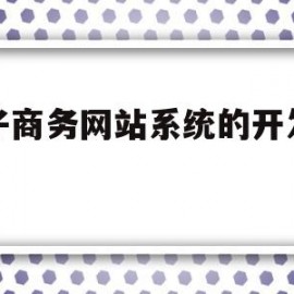 电子商务网站系统的开发设计(电子商务网站设计与开发课程设计)