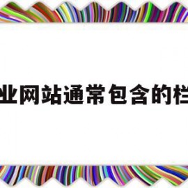 企业网站通常包含的栏目(企业网站都应该包含哪些内容)