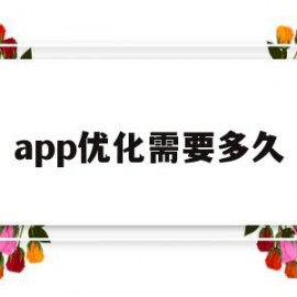 app优化需要多久(手机优化应用要很长时间)