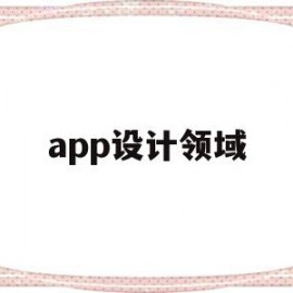 app设计领域(app设计包括哪些板块)