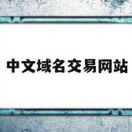 中文域名交易网站(中文域名交易成功案例)