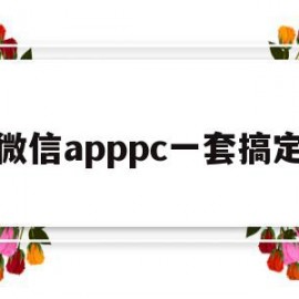 关于微信apppc一套搞定的信息