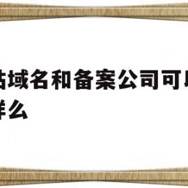 网站域名和备案公司可以不一样么(网站域名和备案公司可以不一样么嘛)