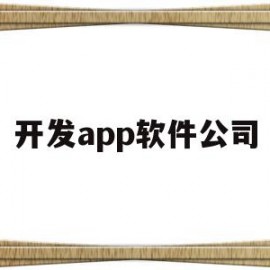 开发app软件公司(开发app软件公司有哪些)