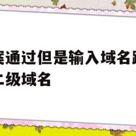 包含备案通过但是输入域名跳转到二级域名的词条