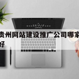 贵州网站建设推广公司哪家好(贵州网站建设推广公司哪家好点)