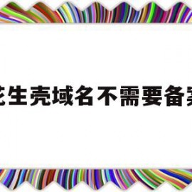 花生壳域名不需要备案(花生壳免费域名需要实名认证吗)