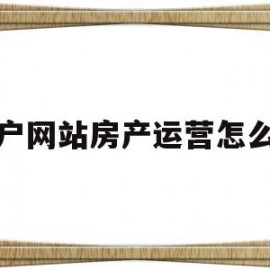 门户网站房产运营怎么做(房地产网络运营是做什么的)