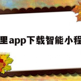 阿里app下载智能小程序的简单介绍