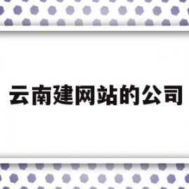 云南建网站的公司(云南网站建设百度官方)