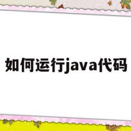 如何运行java代码(如何运行Java代码几个动态字母)