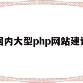 国内大型php网站建设(国内大型php网站建设公司)