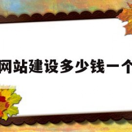 网站建设多少钱一个(网站建设多少钱一个平台)