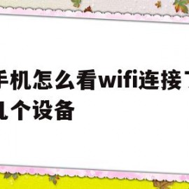 手机怎么看wifi连接了几个设备(怎么用手机查看wifi连接几台设备)