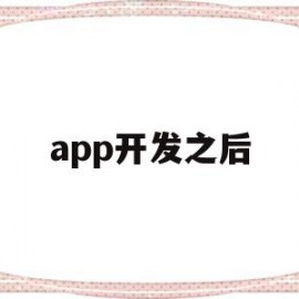 app开发之后(app开发好后需要做什么)