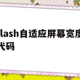 flash自适应屏幕宽度代码(flash调整场景窗口大小用什么工具)