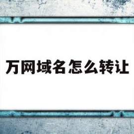 万网域名怎么转让(新网的域名可以转到万网吗?)