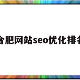 合肥网站seo优化排名(宁波seo排名优化哪家好)