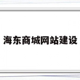 海东商城网站建设(海东商城网站建设方案)