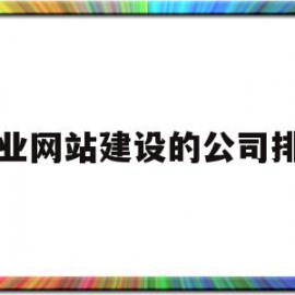 专业网站建设的公司排名(网站建设比较好的公司都有哪些?)